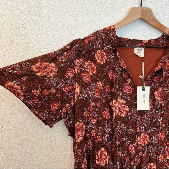 NWT Matilda Jane Good Hart GH Mariposa Floral Flowy Midi Dress- Size Large - Picture 8 of 16